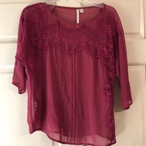 LC Lauren Conrad Sheer Top